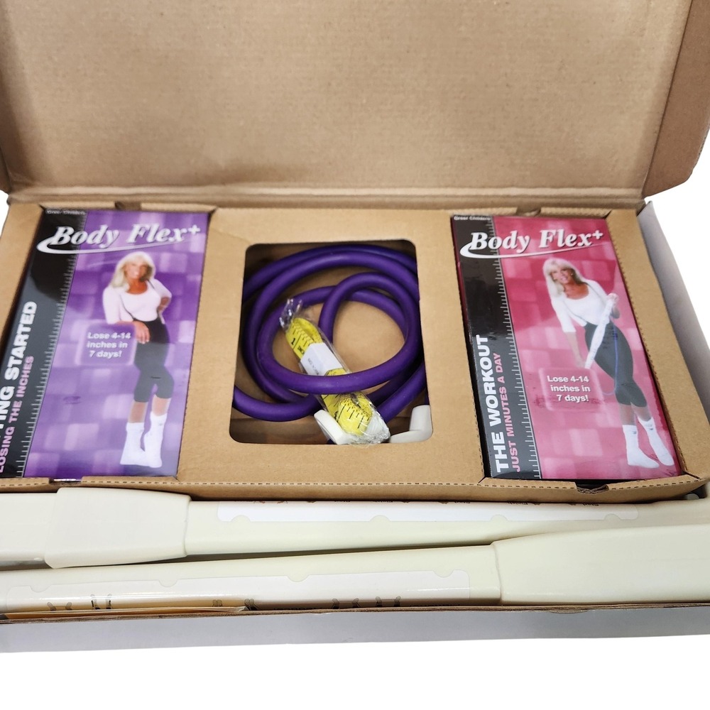 Body Flex+ GymBar Resistance Tube Purple Home Exercise Workout Kit Greer Childer